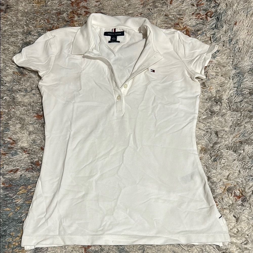 Tommy Hilfiger Women's White Button Down Shirt